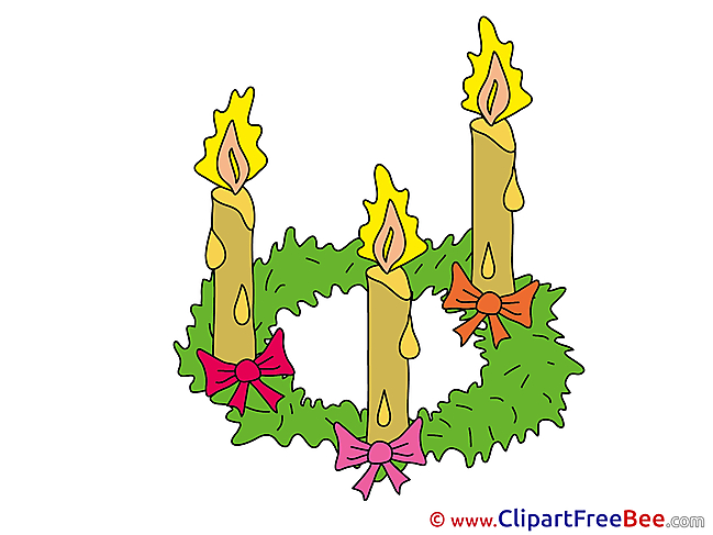 Printable Candles Illustrations Advent