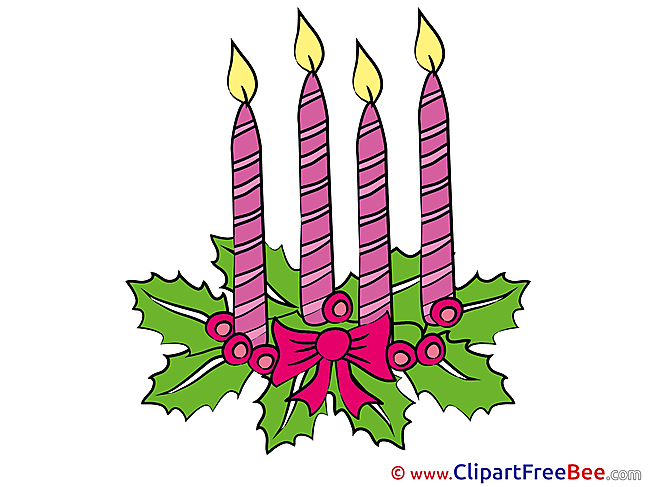 Red Candles download Advent Illustrations