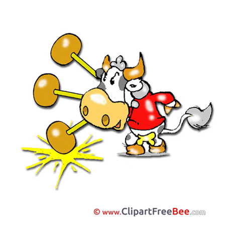 Angry Cow printable Illustrations for free