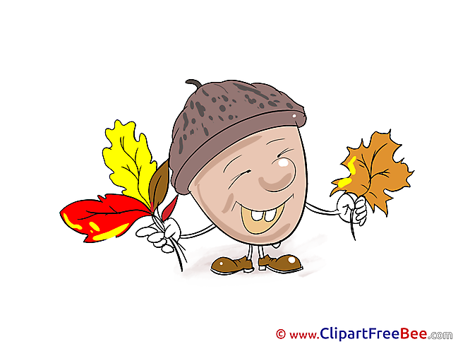 Acorn Leaves Clip Art download Autumn