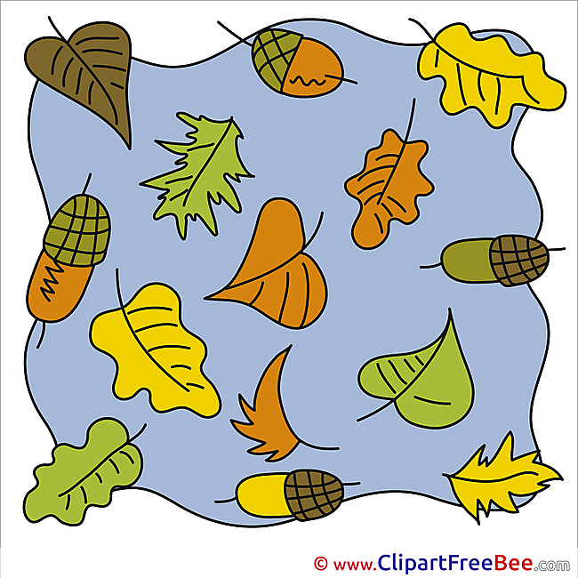 Autumn Acorns Clip Art for free