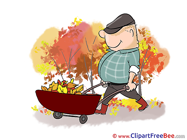Cart Leaves Cliparts Autumn for free