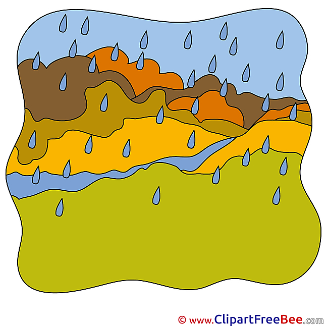 Landscape Rain Autumn download Illustration