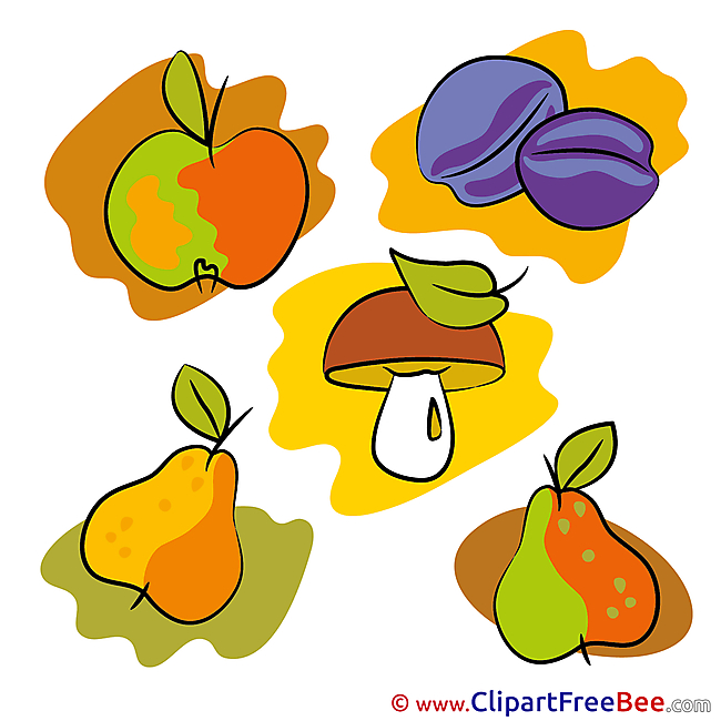 Plums Pears free Cliparts Autumn