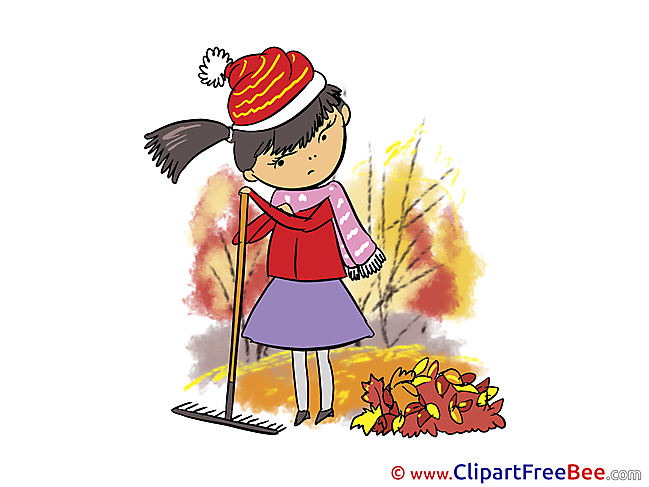 Rake Leaves Autumn Illustrations for free