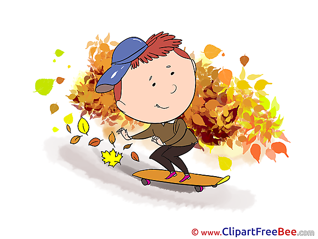 Skate Boy Pics Autumn free Cliparts