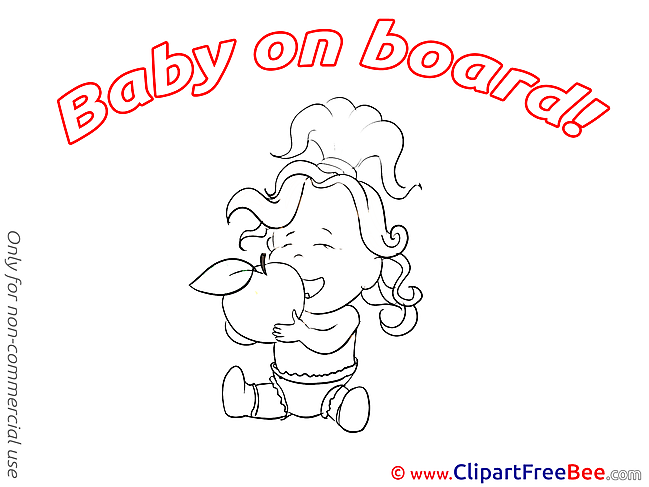 Apple printable Baby on board Images