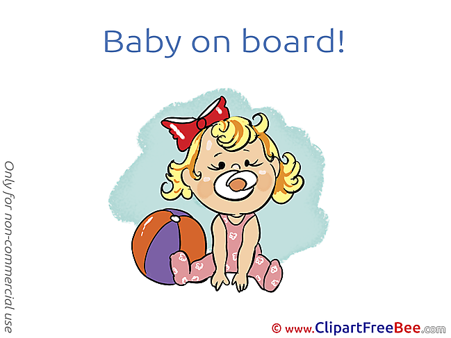 Ball printable Illustrations Baby on board