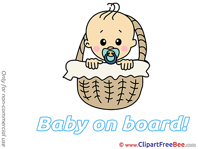 Basket Cliparts Baby on board for free