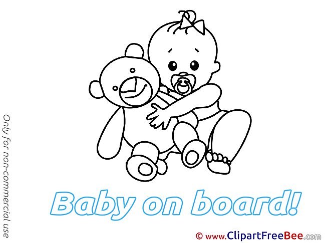 Bear Pics Baby on board Illustration