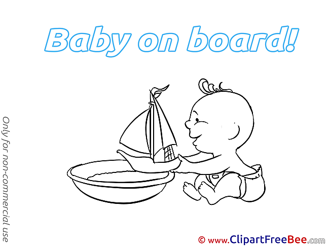 Boat free Cliparts Baby on board