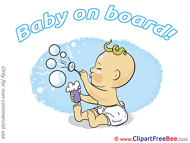 Bubbles Baby on board Illustrations for free