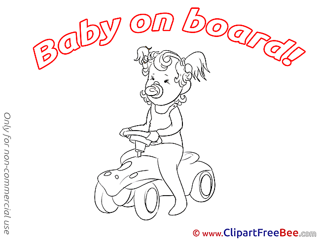 Car Girl Clip Art download Baby on board