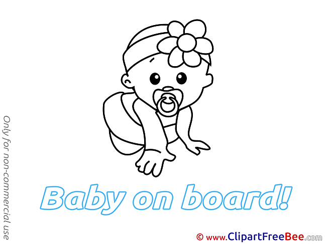 Clipart Baby on board Illustrations