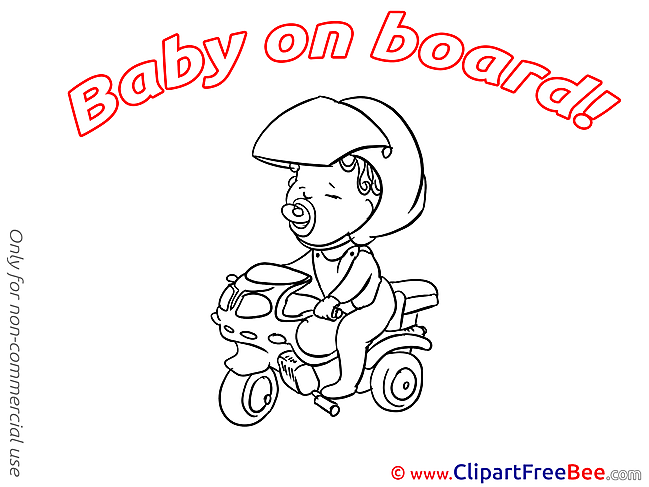 Clipart Scooter Baby on board free Images
