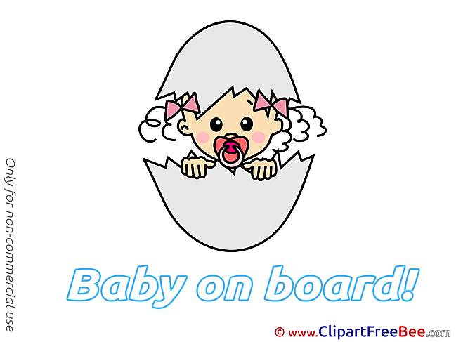 Egg Baby on board Illustrations for free