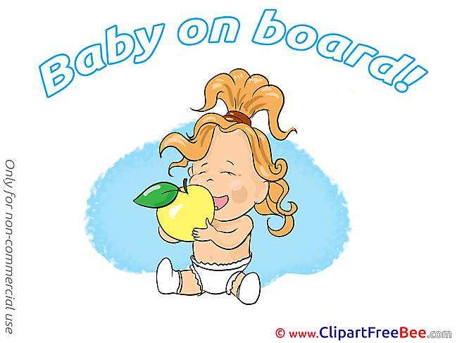Fruit Apple free Illustration Baby on board