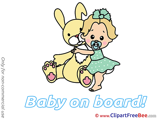 Hare Clip Art download Baby on board