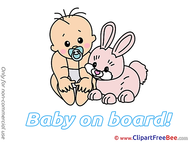 Hare download Baby on board Illustrations