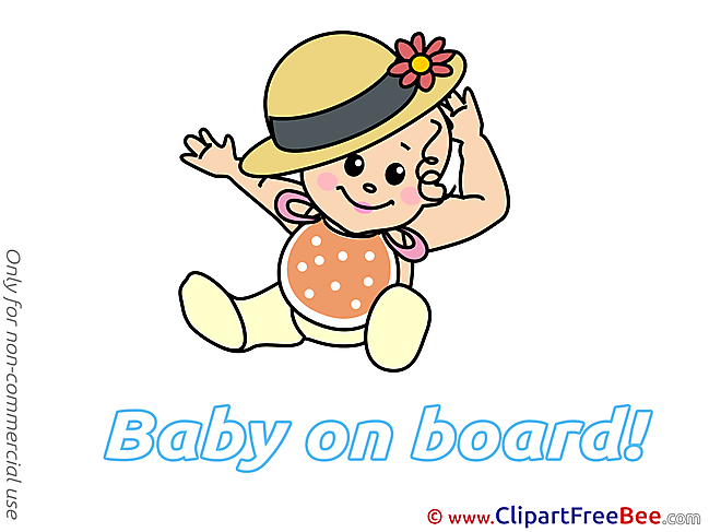 Hat Baby on board download Illustration