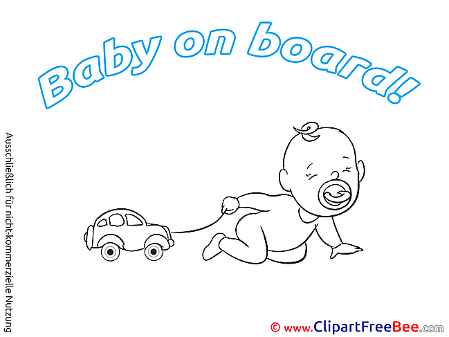 Little Car Baby on board Illustrations for free