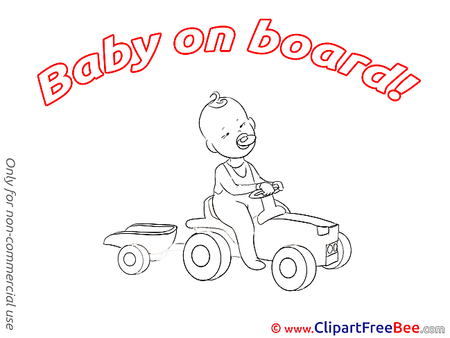 Little Car Clip Art download Baby on board