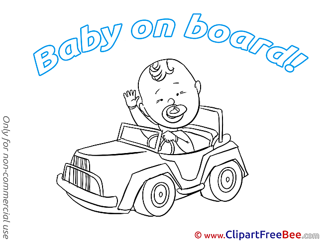 Little Car Pics Baby on board free Cliparts