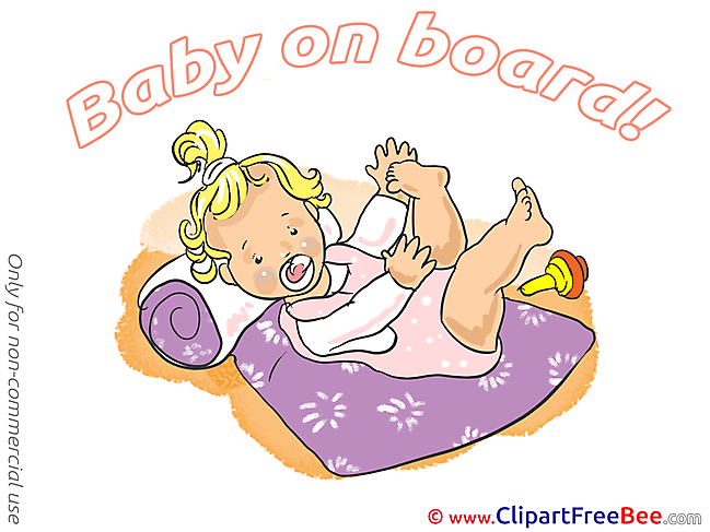 Little Girl Pics Baby on board free Cliparts