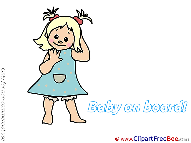 Little Girl Pics Baby on board Illustration