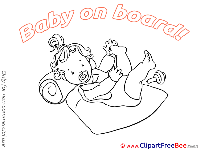 Lying Clipart Baby on board free Images