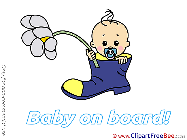 Pics Flower Baby on board free Cliparts