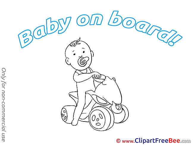 Quad Baby on board free Images download