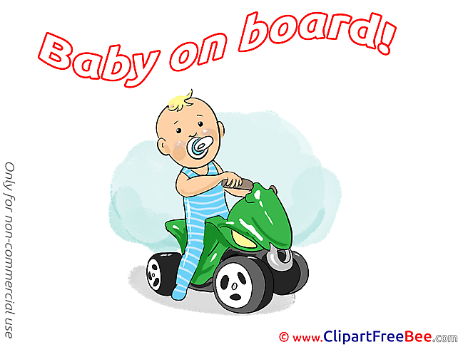 Quad Clip Art download Baby on board