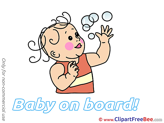 Soap Bubbles free Cliparts Baby on board