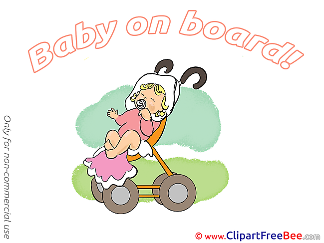 Stroller Pics Baby on board Illustration