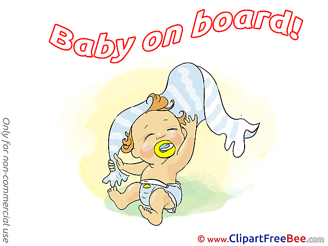 Towel Cliparts Baby on board for free