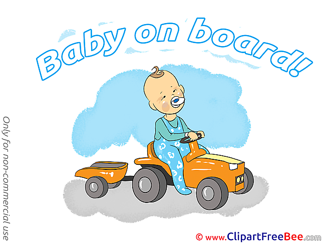 Vehicle Cliparts Baby on board for free