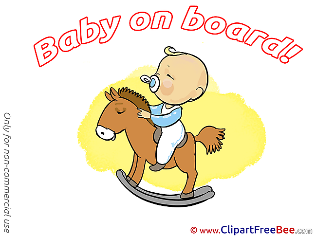 Wooden Horse printable Baby on board Images