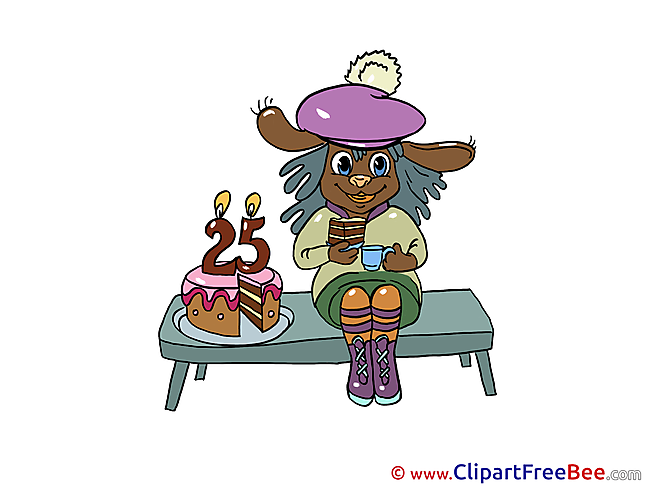 25 Years Hare printable Birthday Images