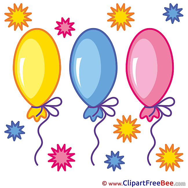 Balloons free Cliparts Birthday