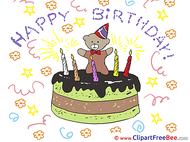 Bear Cake Clipart Birthday free Images