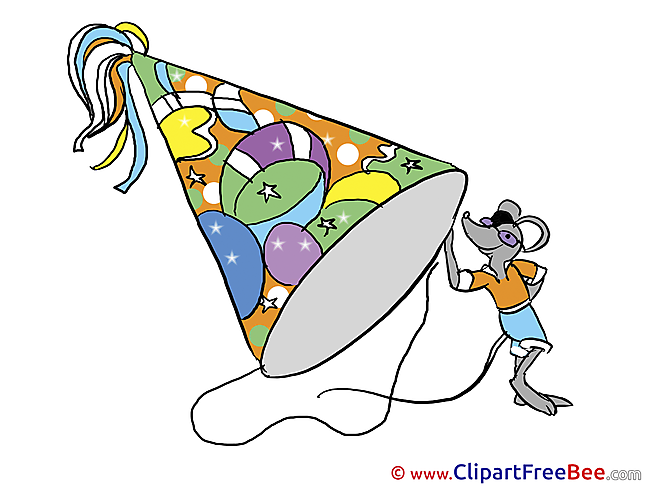 Hat Party Clipart Birthday Illustrations