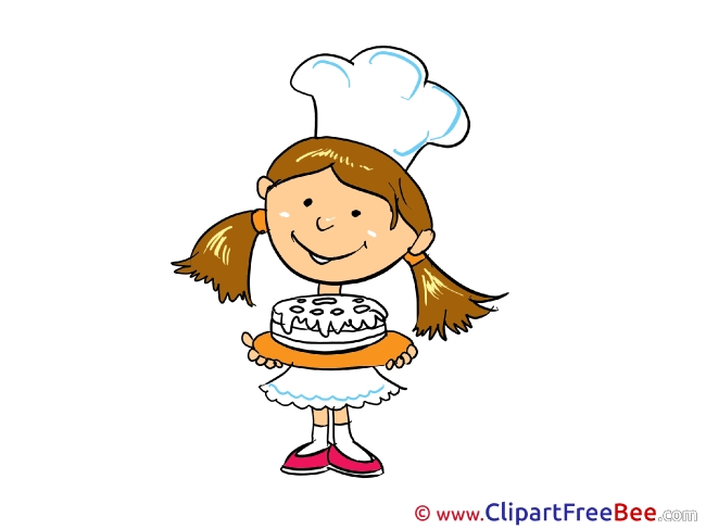 Cake Cook Girl free Cliparts for download