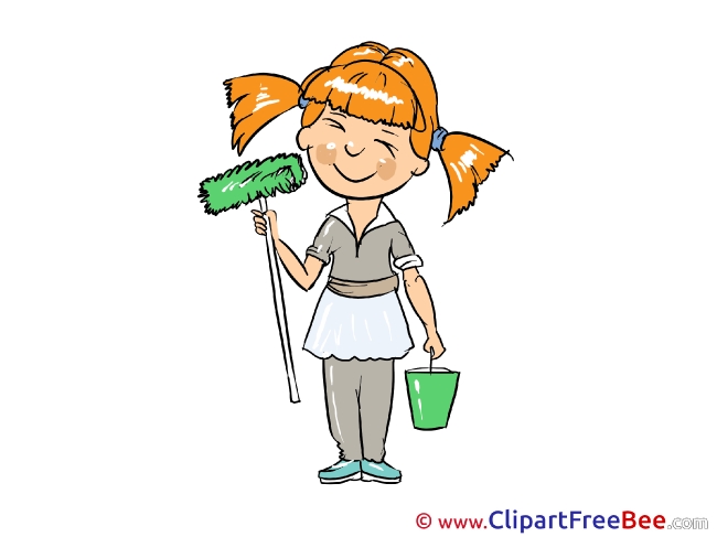 Girl Painter Clipart free Illustrations