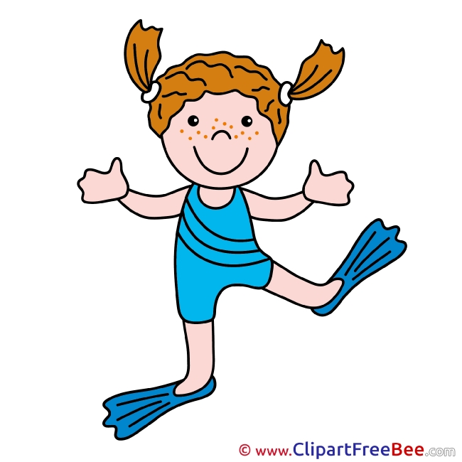Swimmer Girl free Illustration download