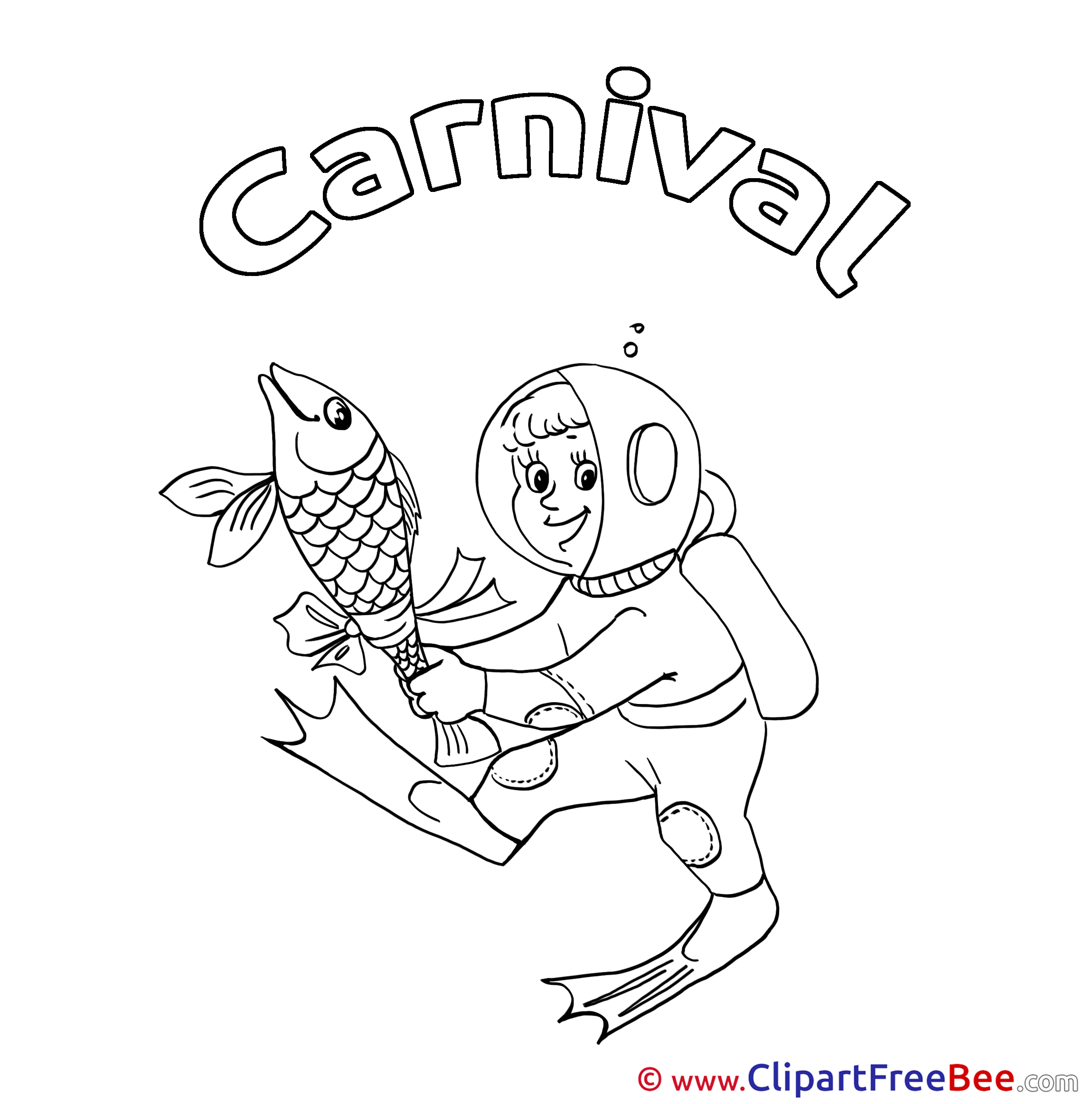 Fish Diver free Cliparts Carnival