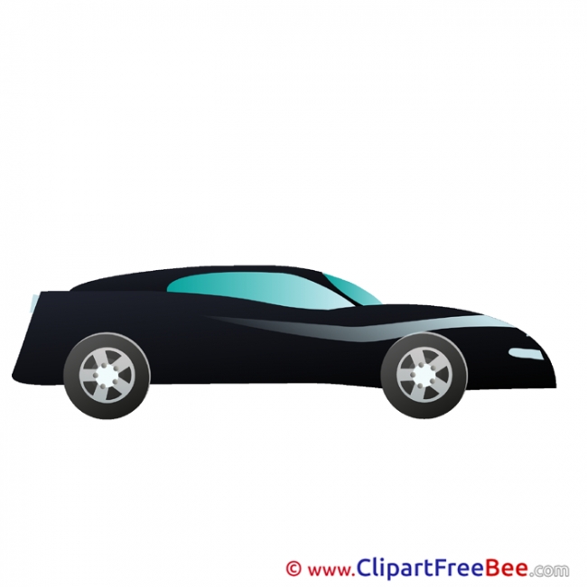 Black Sport Car printable Illustrations for free