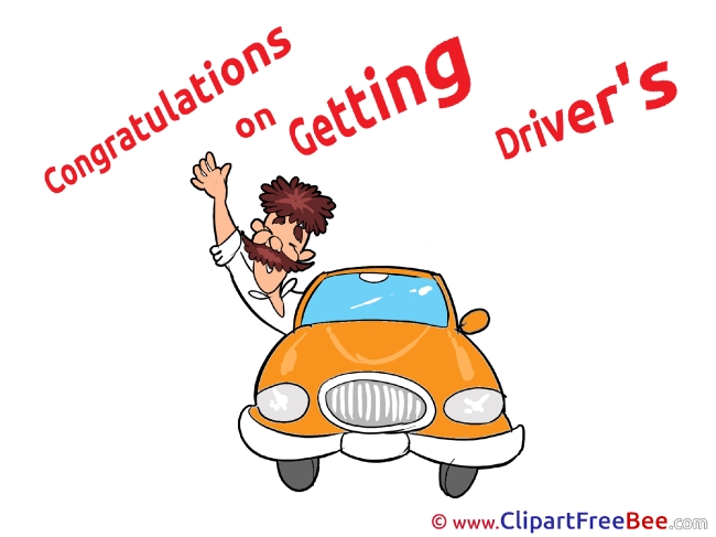 Getting Driver's License Man Clipart free Image download