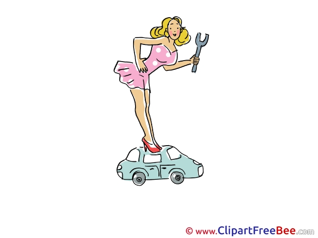 Girl with Wrench free Cliparts for download