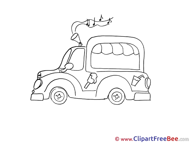 Ice Cream Truck Cliparts printable for free